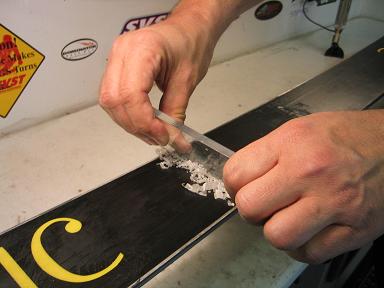 wax scraping